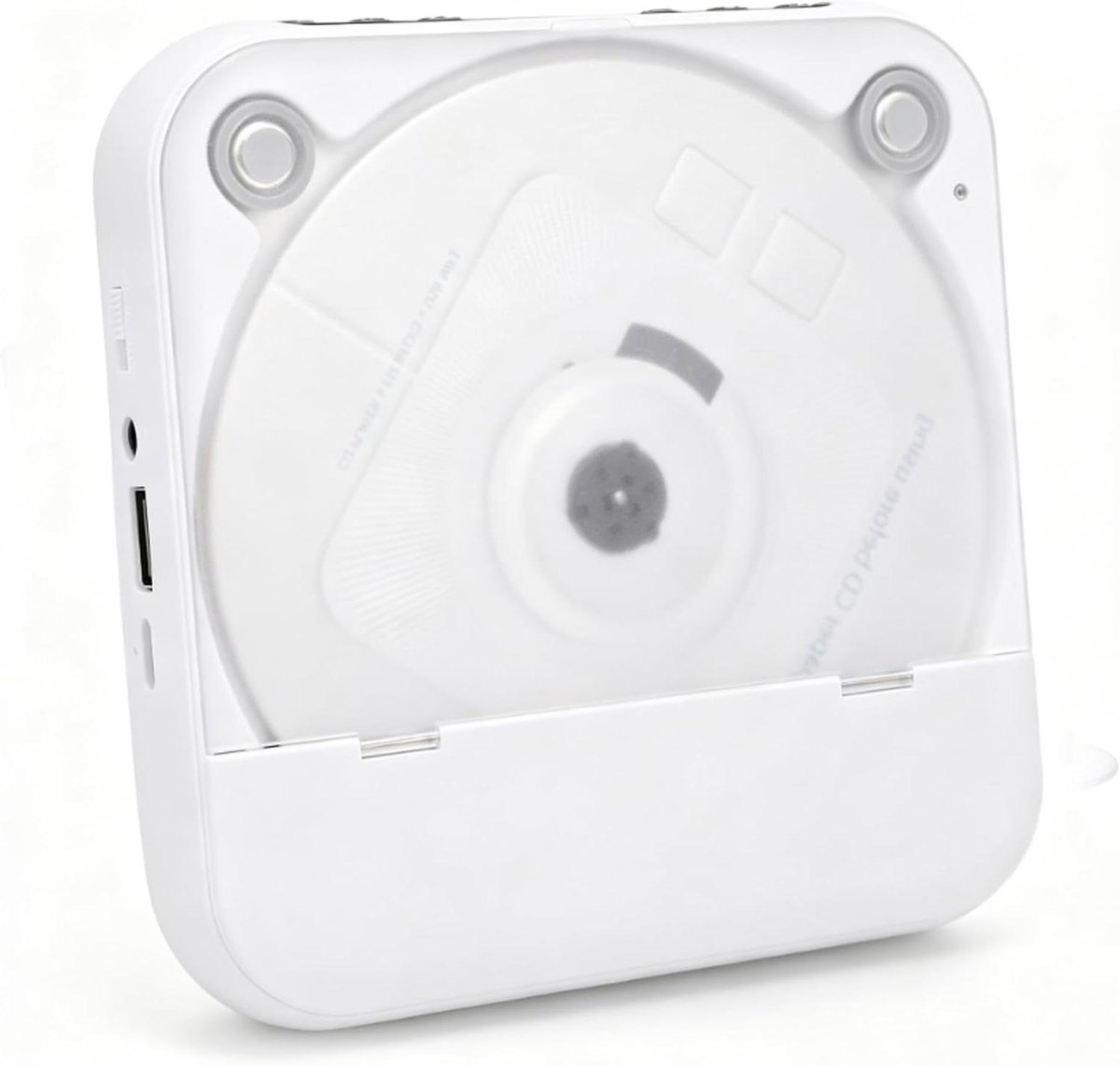 Draagbare CD-speler - Bluetooth Muziekspeler - Muziek Luisteren - Afstandsbediening - 2000mAh Batterij - Wit