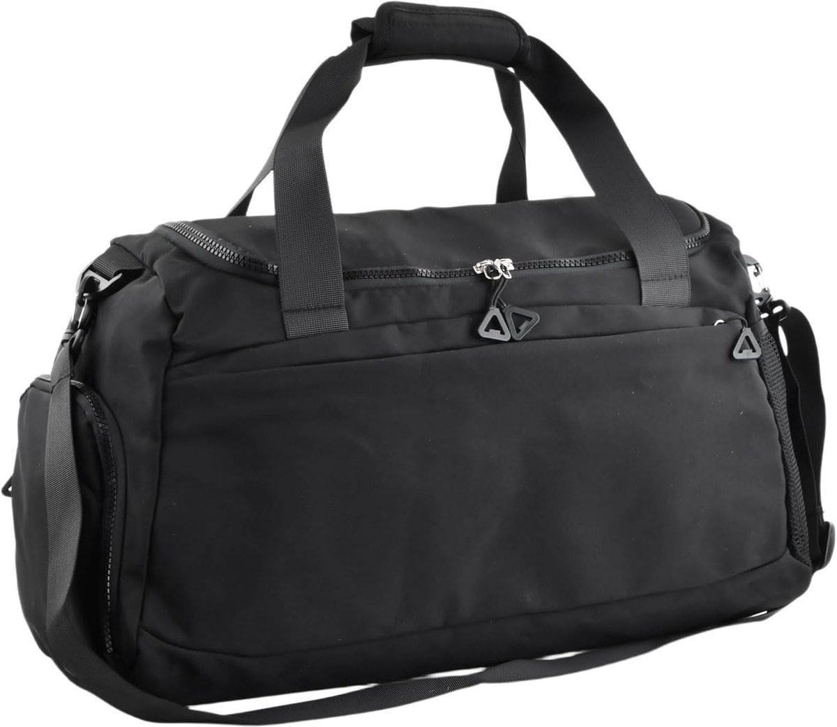 Sporttas voor dames en heren, 50 x 23 x 27 cm, sporttas met schoenenvak en natte tas, waterdicht, licht, sporttas, reizen, zwemmen, fitness, sport, zwart., 50 x 23 x 27 cm, Klassiek