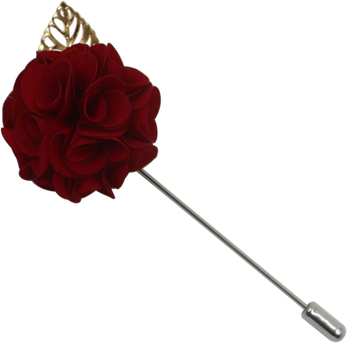 Flower Boutonnieres Pin voor dames, handgemaakte Flower Revers Pins voor bruiloft Graduation Anniversary Broche Graduation Outfit (rood)