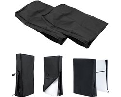 2 stuks PS5 console stofhoes - Gameconsole beschermhoes - Gameconsole accessoire - Krasbestendige hoes voor gameconsoledock - Oxford stof - Met kabelopening - Voor Sony PlayStation 5 Digital Edition, Disc Drive Edition (Zwart - 39,5*28*10,5 cm)