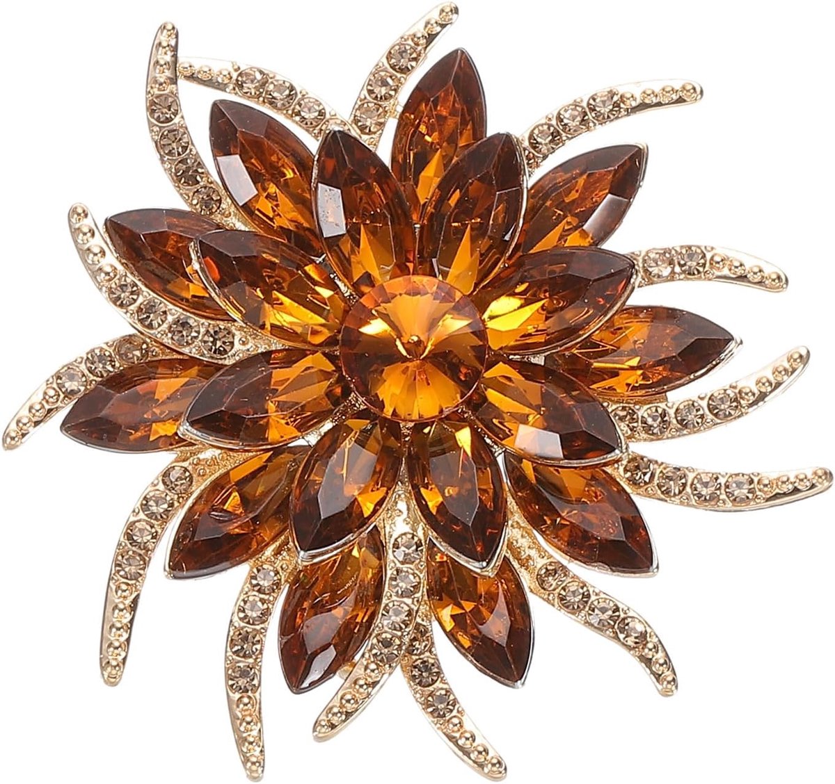 Strass Bloem Broche Pins, Mode Kristal Bloem Broche Pin Reversspeldjes Voor Vrouwen Kleding Jurk Boeket Jas Hoed Tas