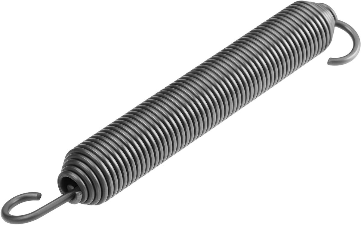 M41946 verlengveer voor grasmaaier, 187 mm, D, 22, draaddiameter 2,3 mm, veerstaal, compatibel met John Deere