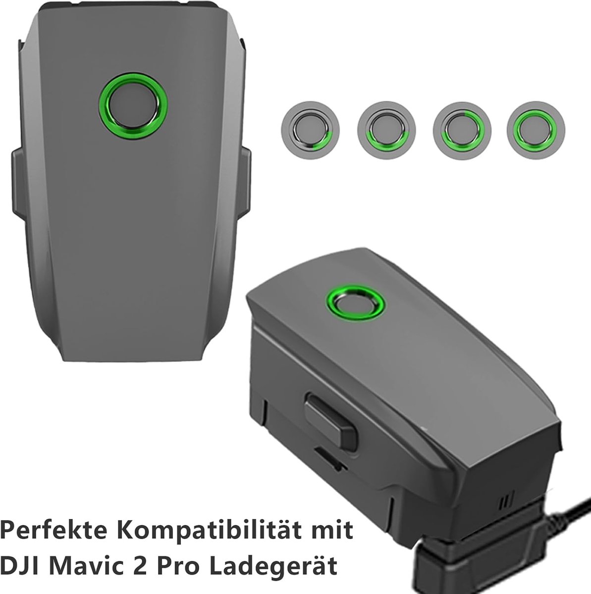 2 Pro accu 2 stuks, 3850 mAh 15,4 V intelligente vluchtaccu voor DJI Mavic 2 Pro, 31 minuten Max vliegtijd accu voor DJI Mavic 2 Zoom drone (niet voor Mavic Pro) (alleen voor DJI-originele – foto 5