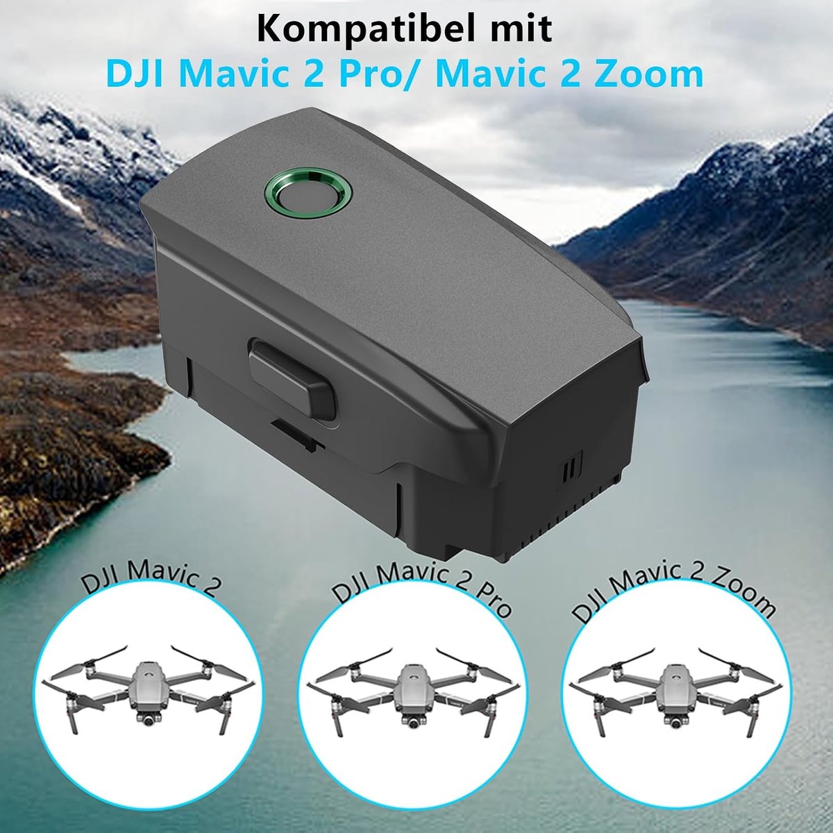 2 Pro accu 2 stuks, 3850 mAh 15,4 V intelligente vluchtaccu voor DJI Mavic 2 Pro, 31 minuten Max vliegtijd accu voor DJI Mavic 2 Zoom drone (niet voor Mavic Pro) (alleen voor DJI-originele – foto 2