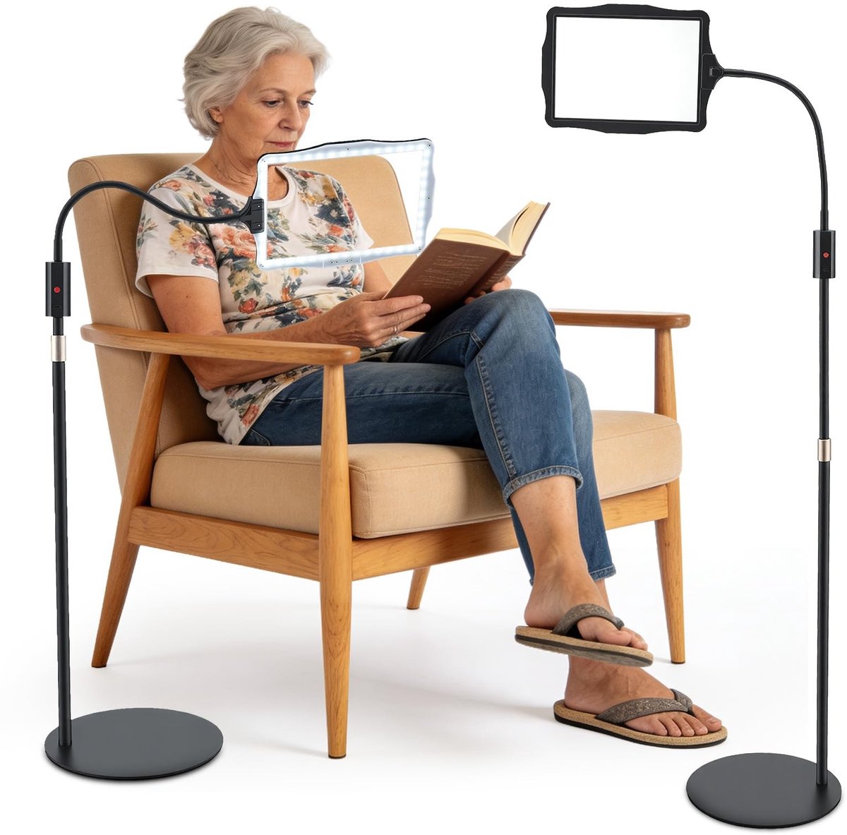 Omgoods - Oplaadbaar Vergrootglas met Licht en Stand - 3-in-1 Loupe Lamp