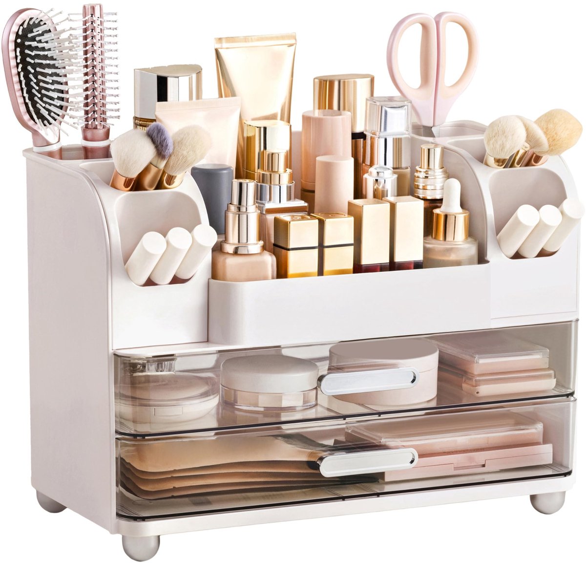 Omgoods - Makeup Organizer met Laden - 3-in-1 Cosmetische Opbergdoos