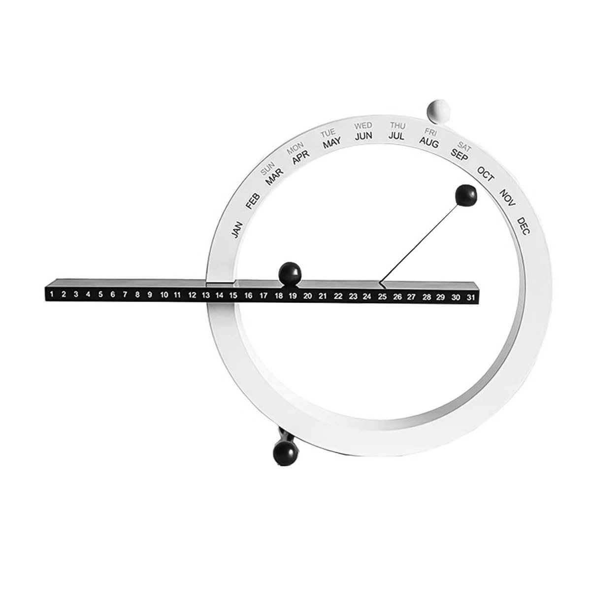 Omgoods - Wandklok / Tafelkalender - Handmatige Eeuwigdurende Kalender met Magnetische Steunen