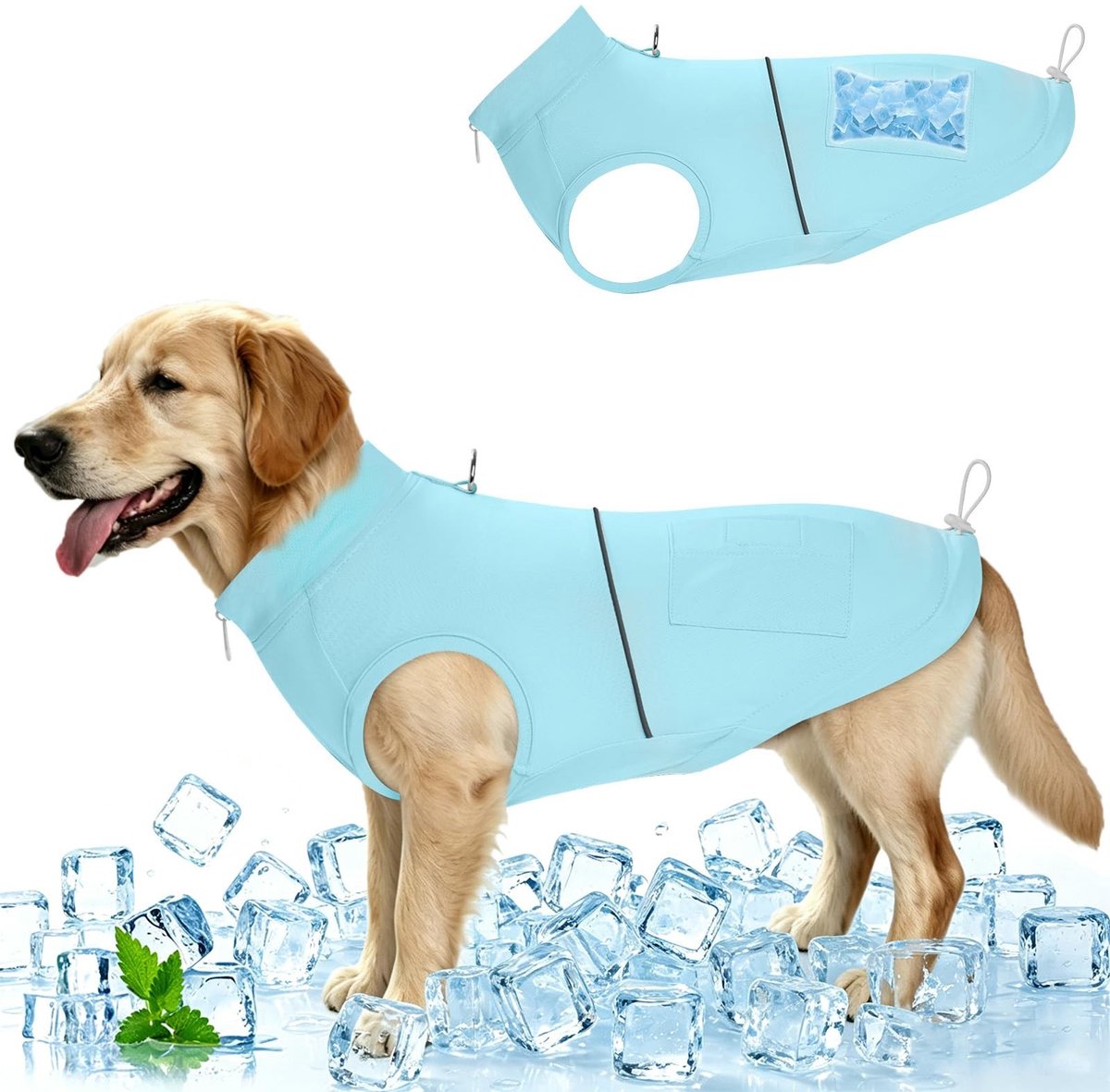 Omgoods - Koelvest voor Honden met 8 Ijspakjes - Ideaal voor Warm Weer