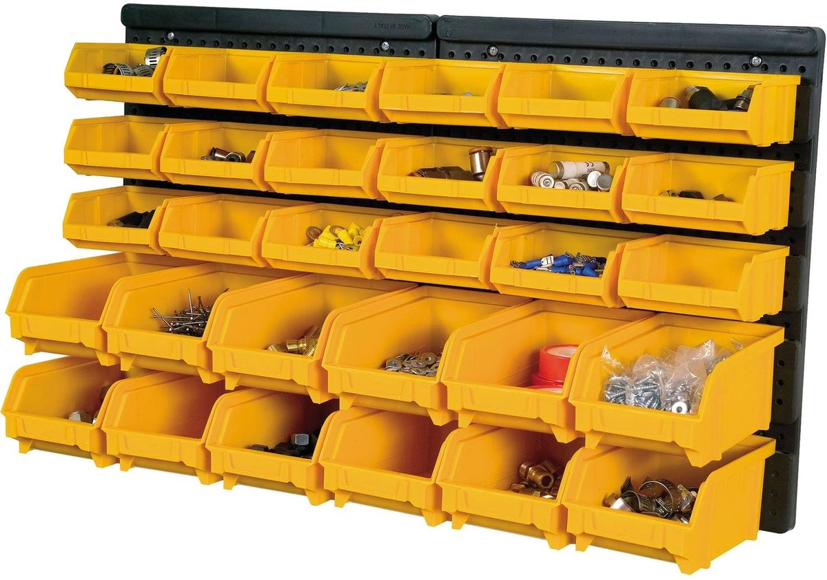 Omgoods - Polypropyleen Plaat met 30 Containers - Ideale Opslagoplossing