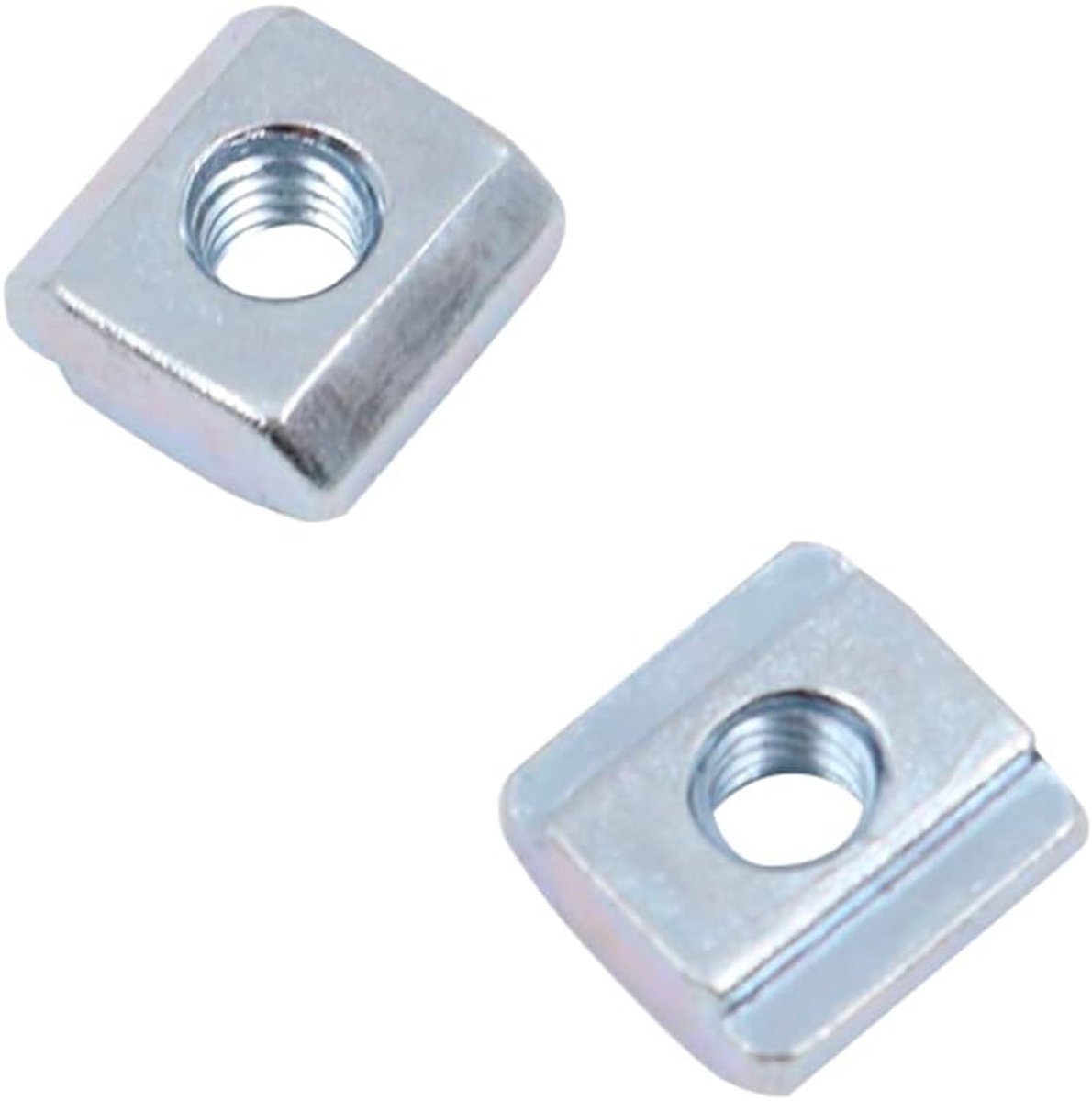 100PCS Glijdende T-sleufmoer Verzinkte koolstofstalen moerbevestiging voor aluminium profiel Vierkante sleufmoer - EU20-M4