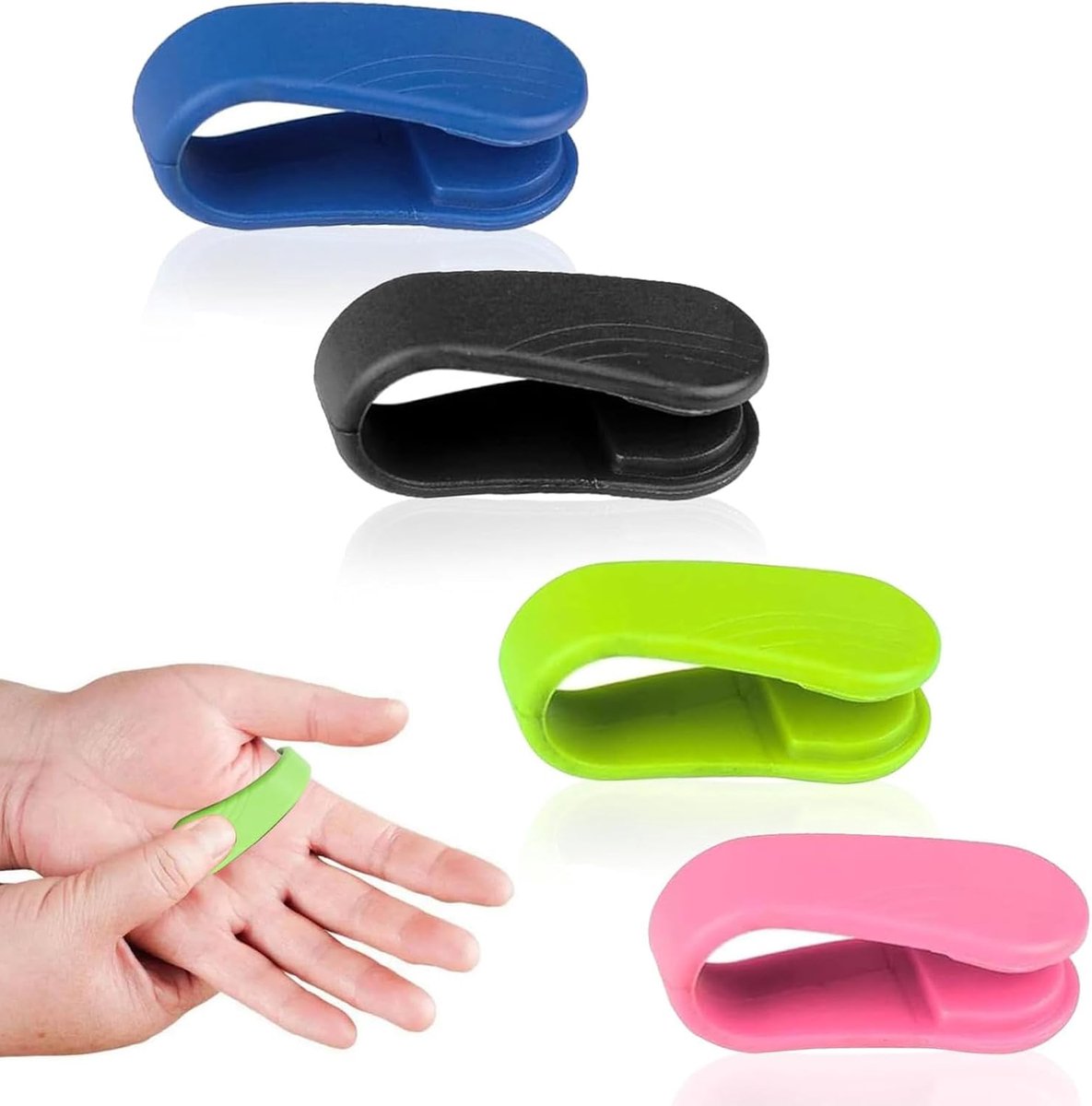 4 stuks acupressuurangen, acupressuur, draagbare clip voor massage met acupressuur, hulp bij paniekaanvallen, massagetang voor hoofdpijn, stress, angst, spanning, draagbaar.