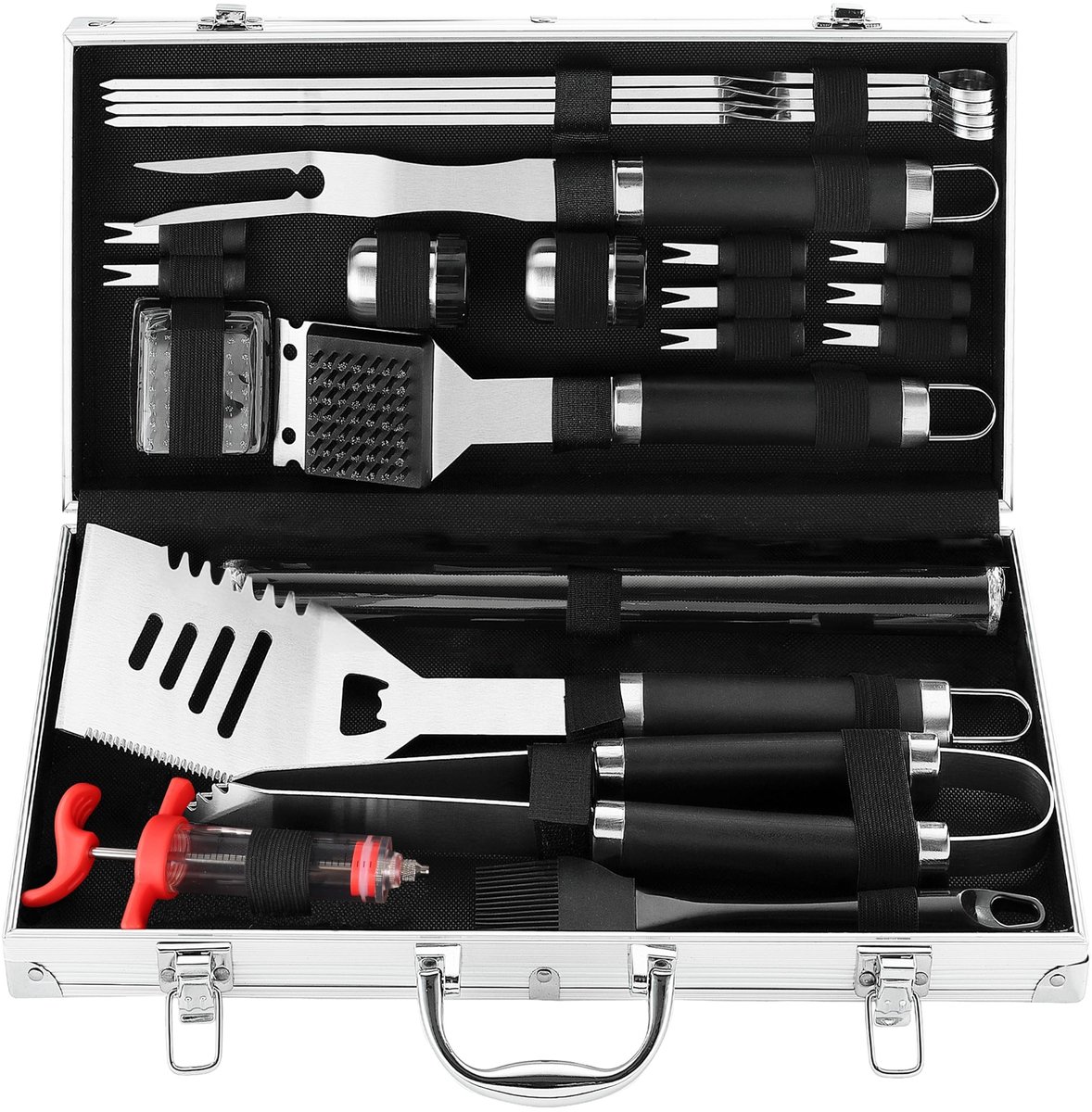 Omgoods - Compleet Grill Gereedschap Set - 24-delige Accessoires in Opbergtas