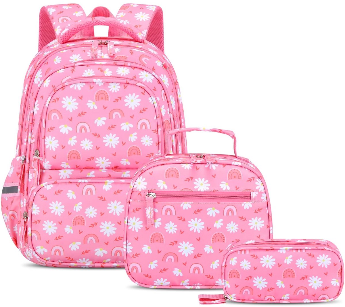 Omgoods - Amythe Set van 3 Schooltassen voor Jongens met Lunchbox en Pennenzak