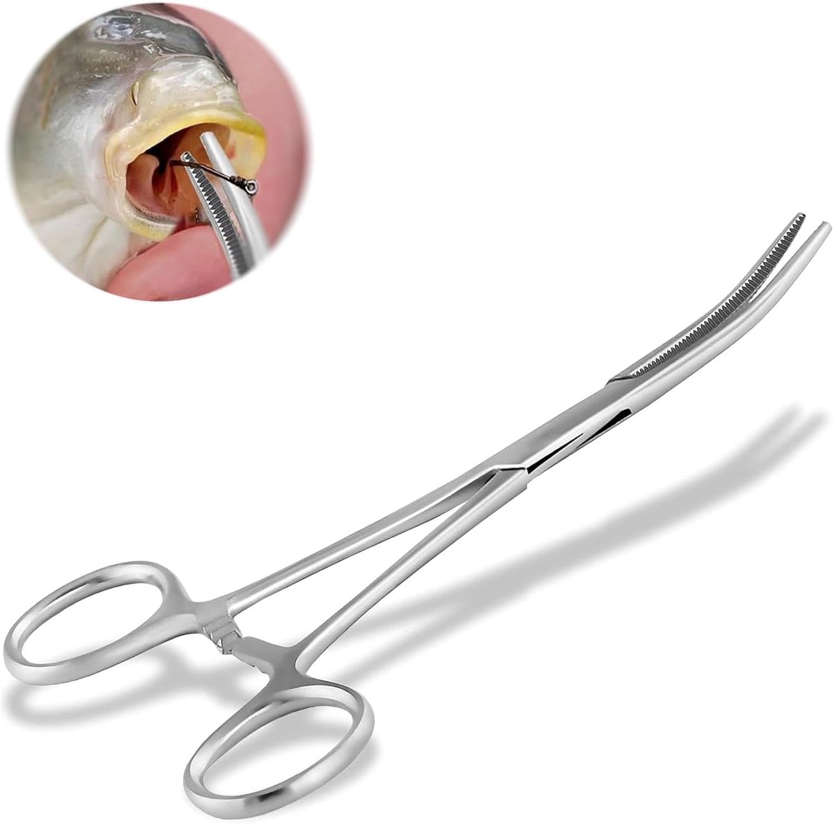 Vishaken-verwijdertang, haakverwijderaar vissen, vistang, verwijdertang vissen, slagaderklem, piercing tang, haakverwijderaar tang, slagaderklem vissen, pincet van roestvrij staal voor baars
