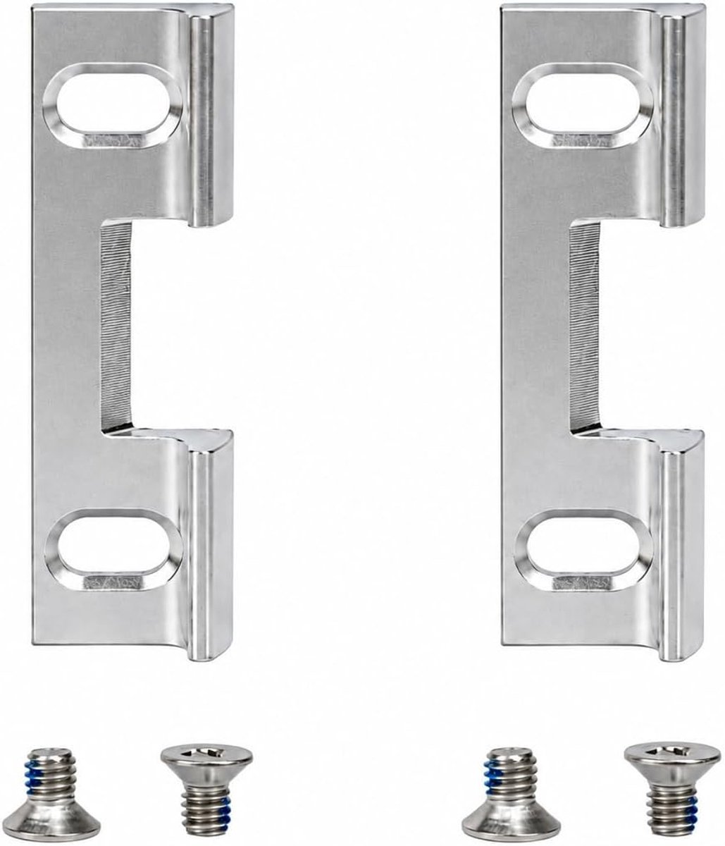 2 stuks vervangstuk type 115 voor sluitplaten, verstelbare sluitplaat metaal met schroeven, 46 x 14,4 x 9 mm, 32 mm gatafstand, schroefstuk voor standaard sluitplaat, niet universeel