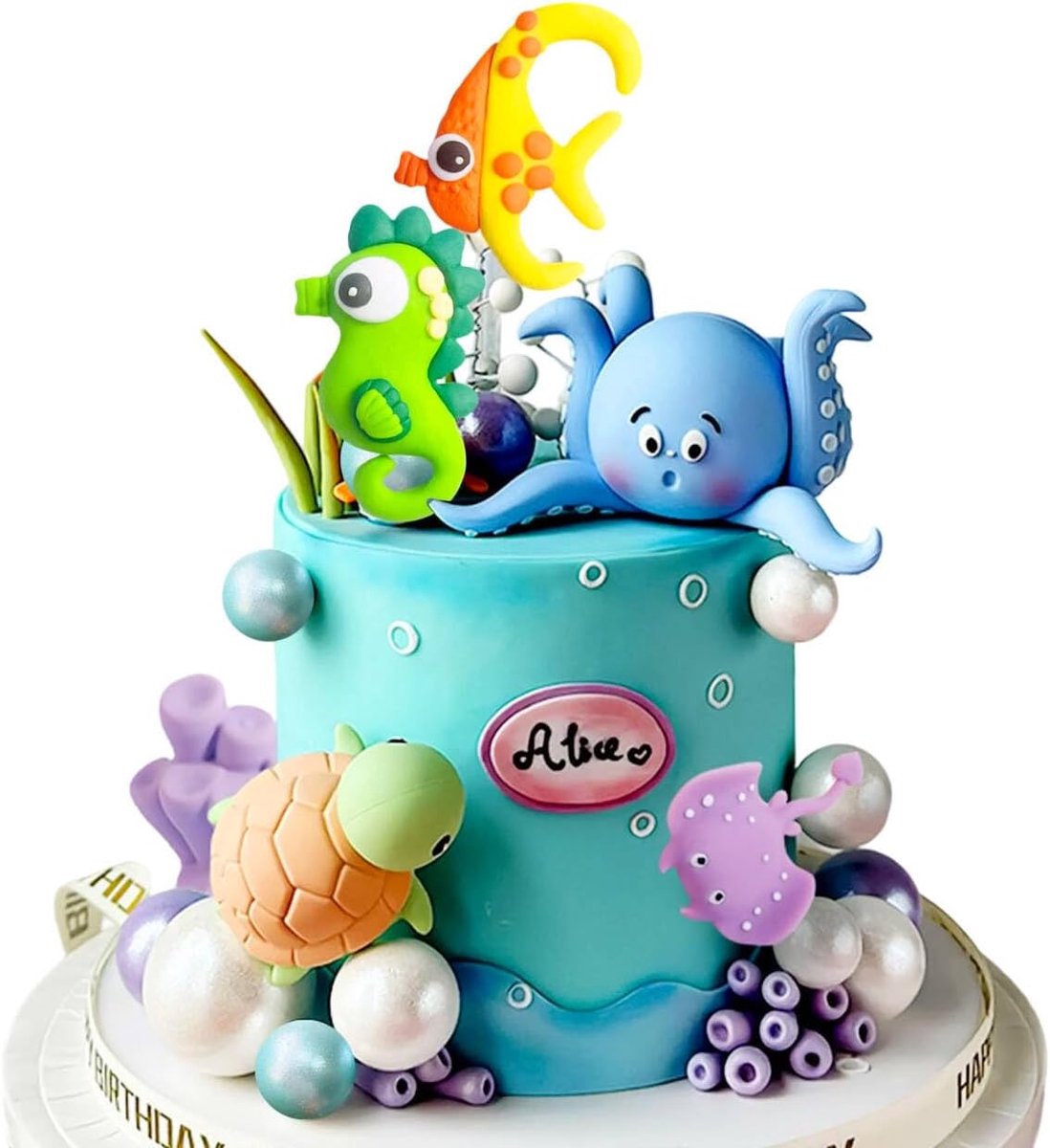 Onder de zee taarttoppers oceaan dier cupcake toppers onder | Onder de zee taarttoppers oceaan dier cupcake toppers onder de zee feestdecoraties oceaan zee thema babyshower