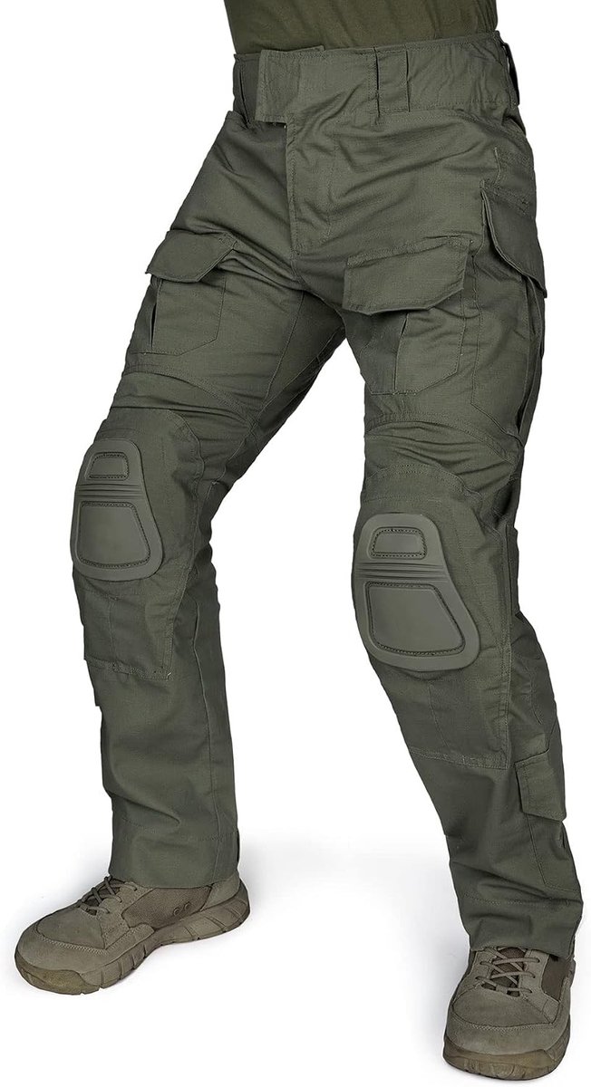 Mannen Combat Pants G3 Camo broek met kniebeschermers Vecht Tactische Broek Hook-and-Loop Adjuster