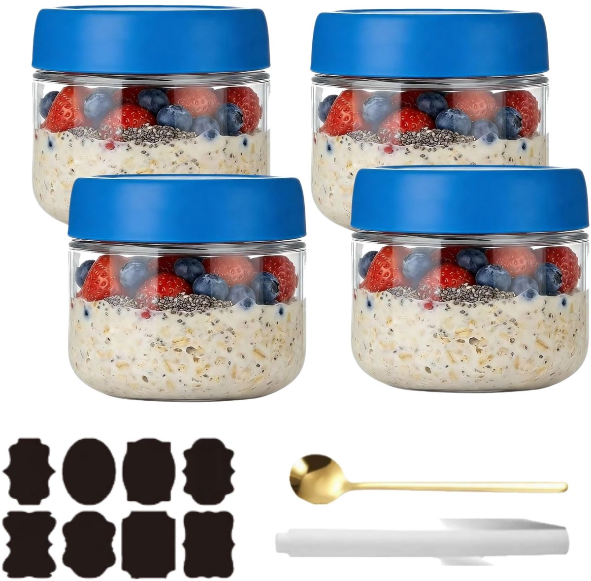 Omgoods- Weckpot 300ML - Herbruikbare Inmaakpot - Luchtdichte Pot - Glazen Pot - Meal Prep - Brede Opening - Stevig Glas