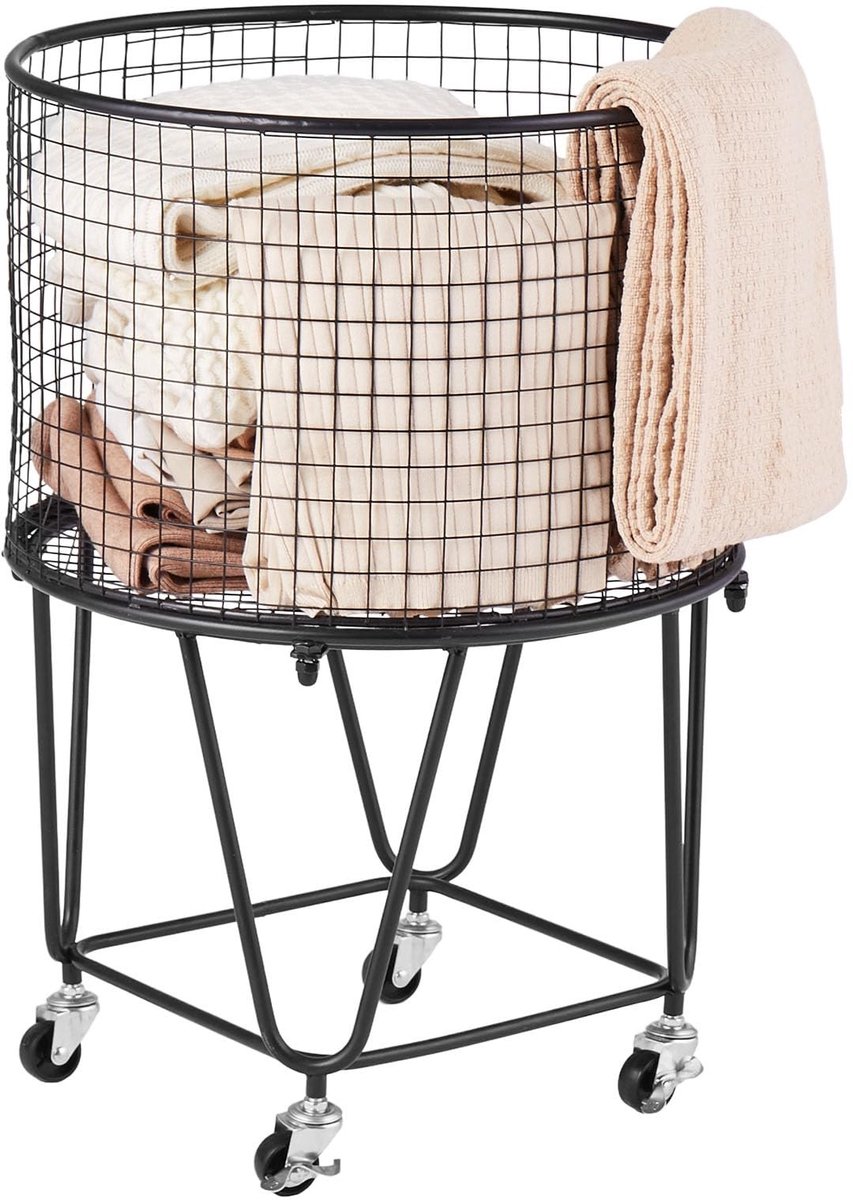 Omgoods - Rolling Wasmand met Wielen en Stalen Frame