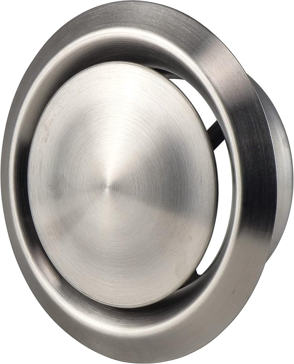 125 mm verstelbaar schijfventiel – diffuser/ventilatierooster – schijfventiel van roestvrij staal