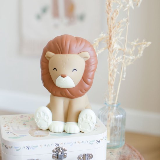 Little Dutch Nachtlampje Leeuw - Safari - USB-oplaadbaar - 3 lichtstanden - Timer 20 min - Speelgoed kinderen - Voor meisjes en jongens van Little Dutch — afbeelding 3