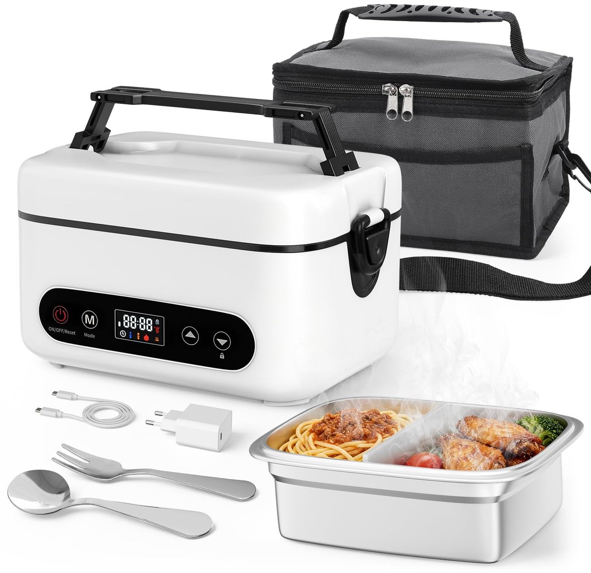 Omgoods - Verwarmbare Lunchbox met Accu en Programmeerbare Verwarming