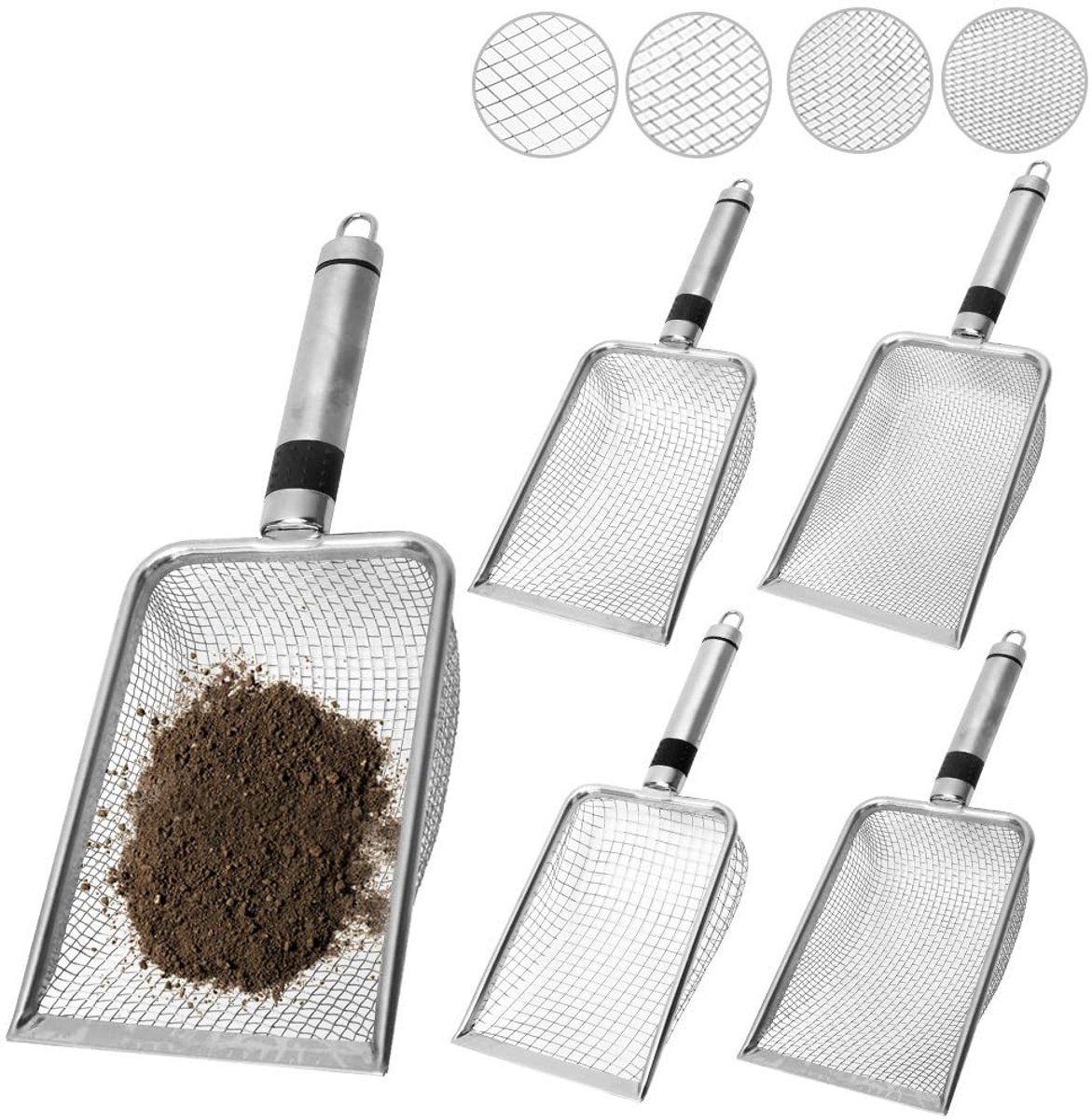 Omgoods - Set van 4 Tuinsieverts - Voor Tuin Compost en Grond Sieven