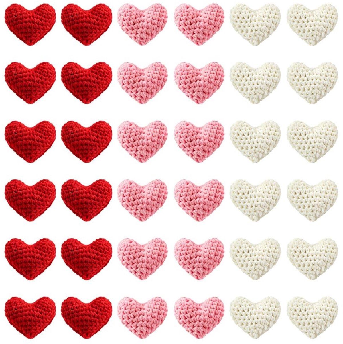 Omgoods - Mini-Harten met Haken - 24/36 Stuks, Romantische Decoraties voor Feesten