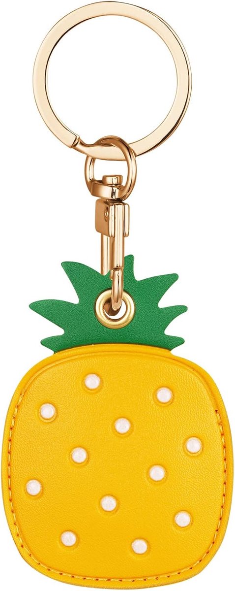 Sleutelhangerhoesje voor AirTag, van kunstleer met ontwerp van cartoonfruit