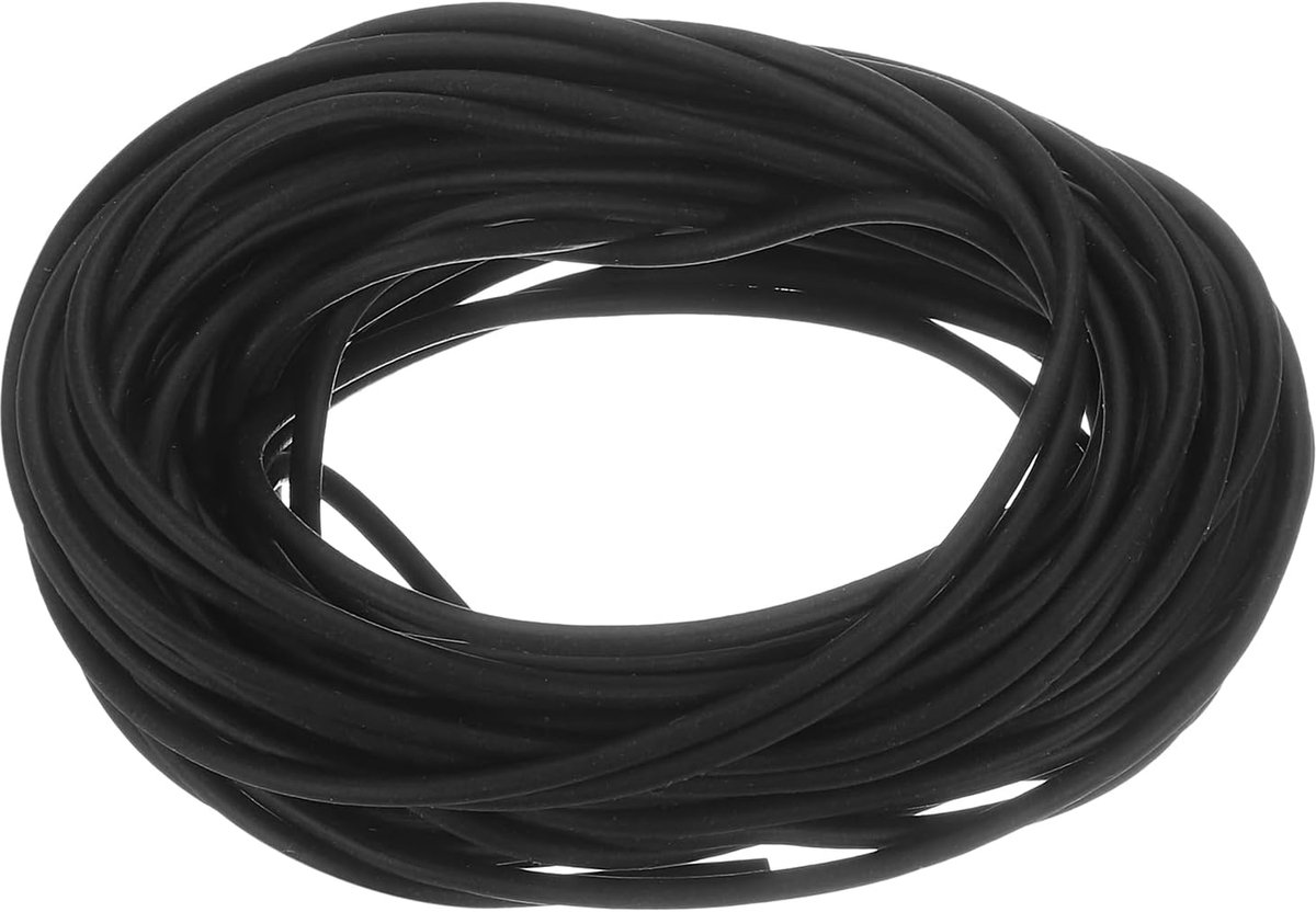 Afdichtingstape, van siliconenschuim, diameter 2 mm, lengte 8 meter, ronde rubberen afdichting voor machines en industrie, zwart