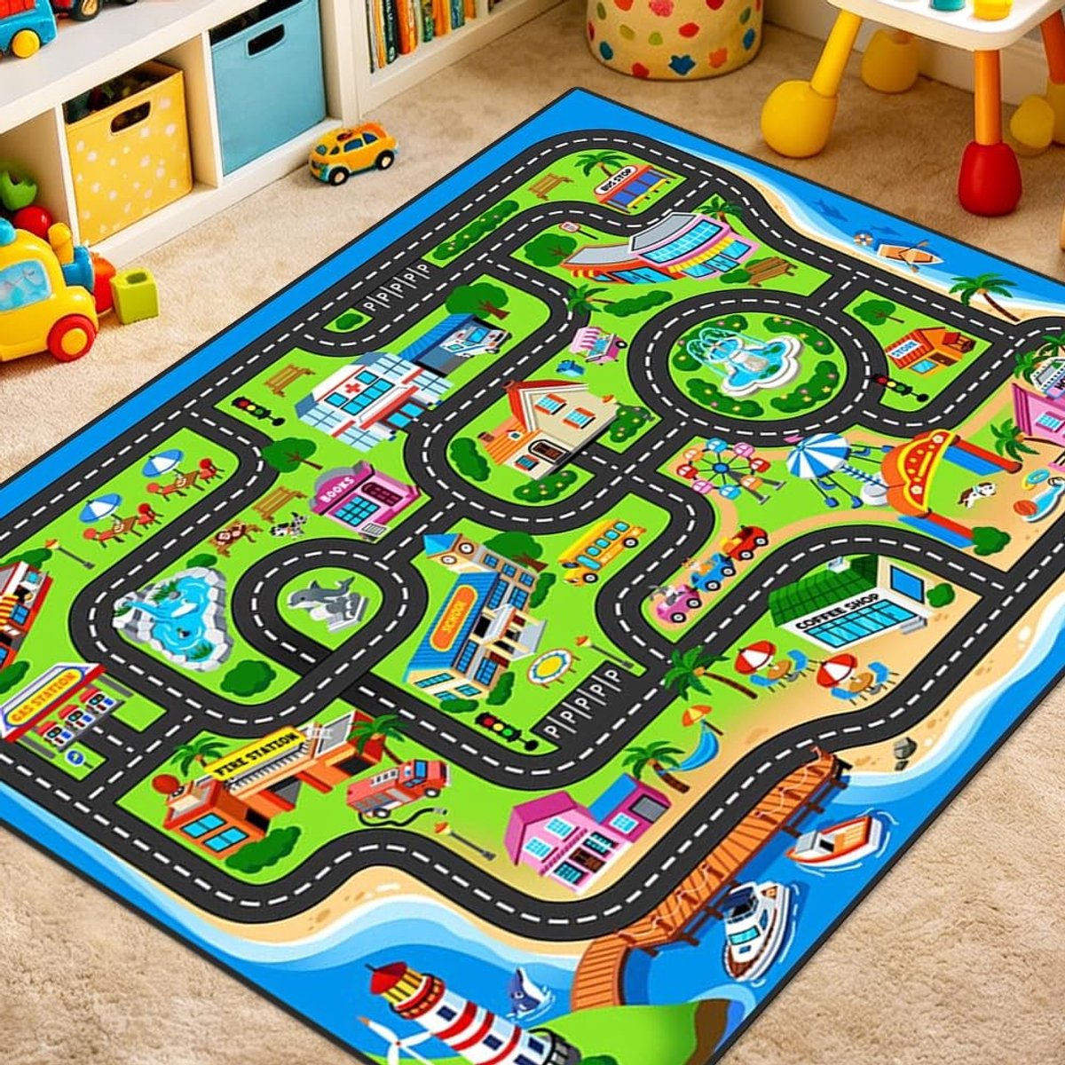 Omgoods - Antislip Kindertapijt - Speelkleed voor Kinderen 60x90 cm