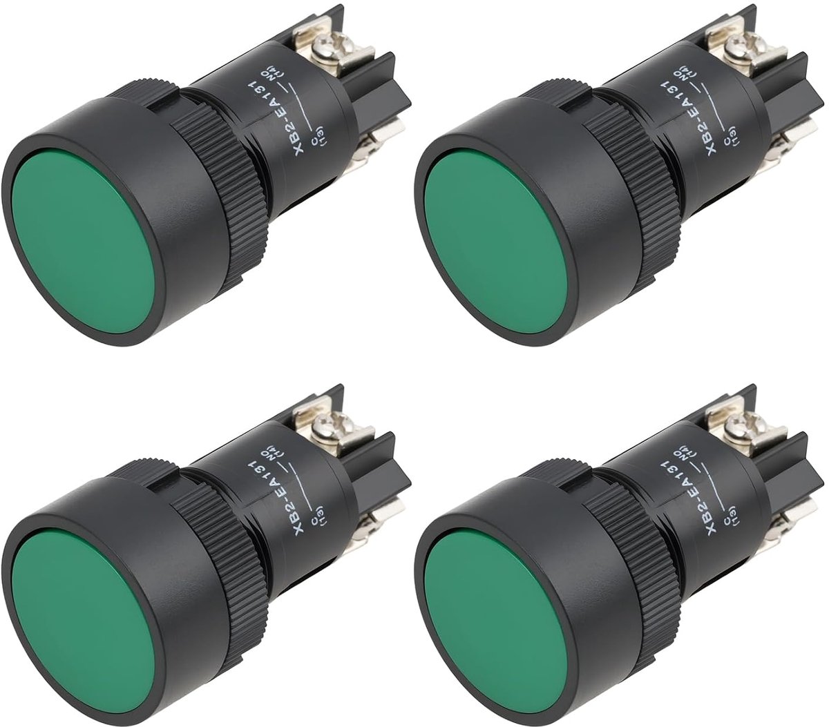 4-delige 22 mm 3-pins groene drukknopschakelaar NO XB2-EA131 36V/10A Momentary Reset Schakelaar Geschikt voor Industriële Elektrische Apparaten