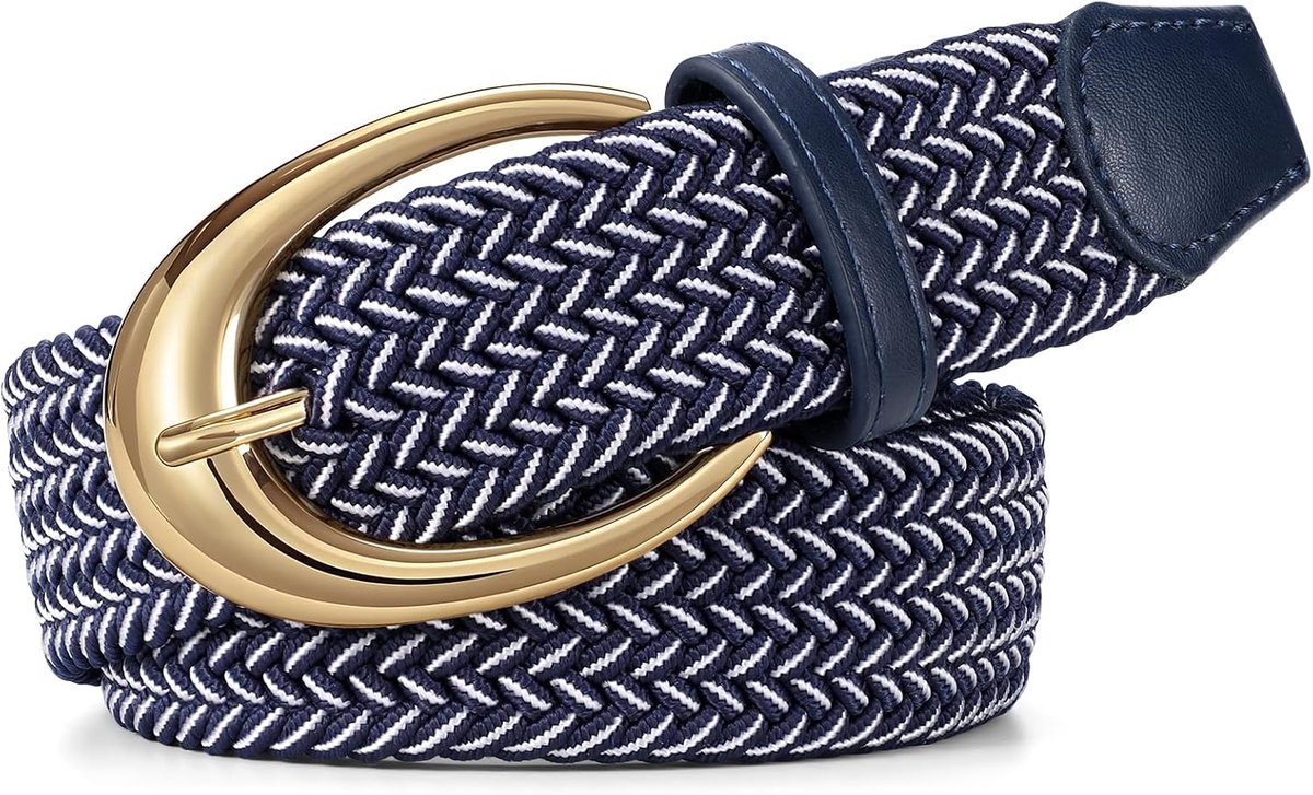 Gevlochten riem, stretchriem voor dames, heren, uniseks, elastische riem voor jeansbroeken