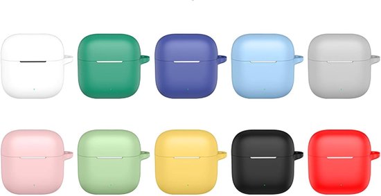 Hoesjes compatibel met Oppo Enco Buds 3, siliconen hoes, lichtgewicht, schokbestendig, draagbaar, donkerblauw — afbeelding 5