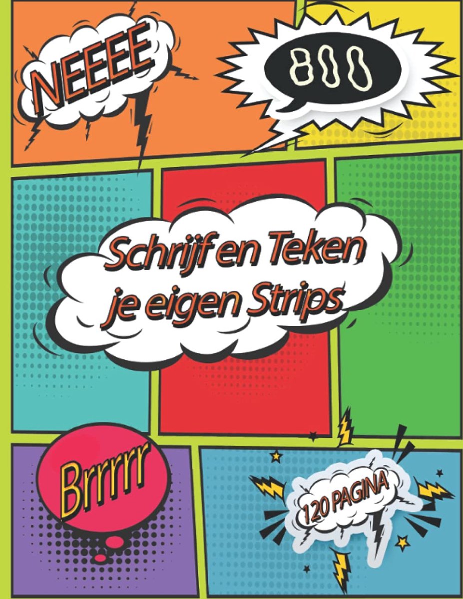 Schrijf en teken je eigen strips: Schrijf en teken je eigen strips voor kinderen Jongen-Meisjes, Schrijf- en tekentips 20x27 CM