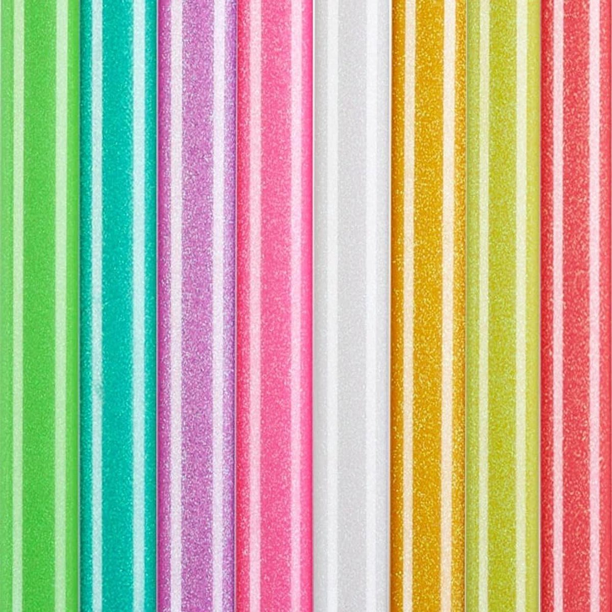 8 stuks Plotterfolie voor textiel, glinsterende neon, 30 x 25 cm, Heat Transfer Vinyl textielfolie die oplicht in het donker, HTV strijkfolie, transferpapier, flexibele folie voor T-shirts