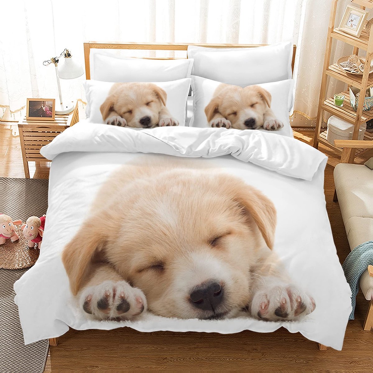 Omgoods - Kinderen Bedlinnen 200 x 200 cm met Hond Design