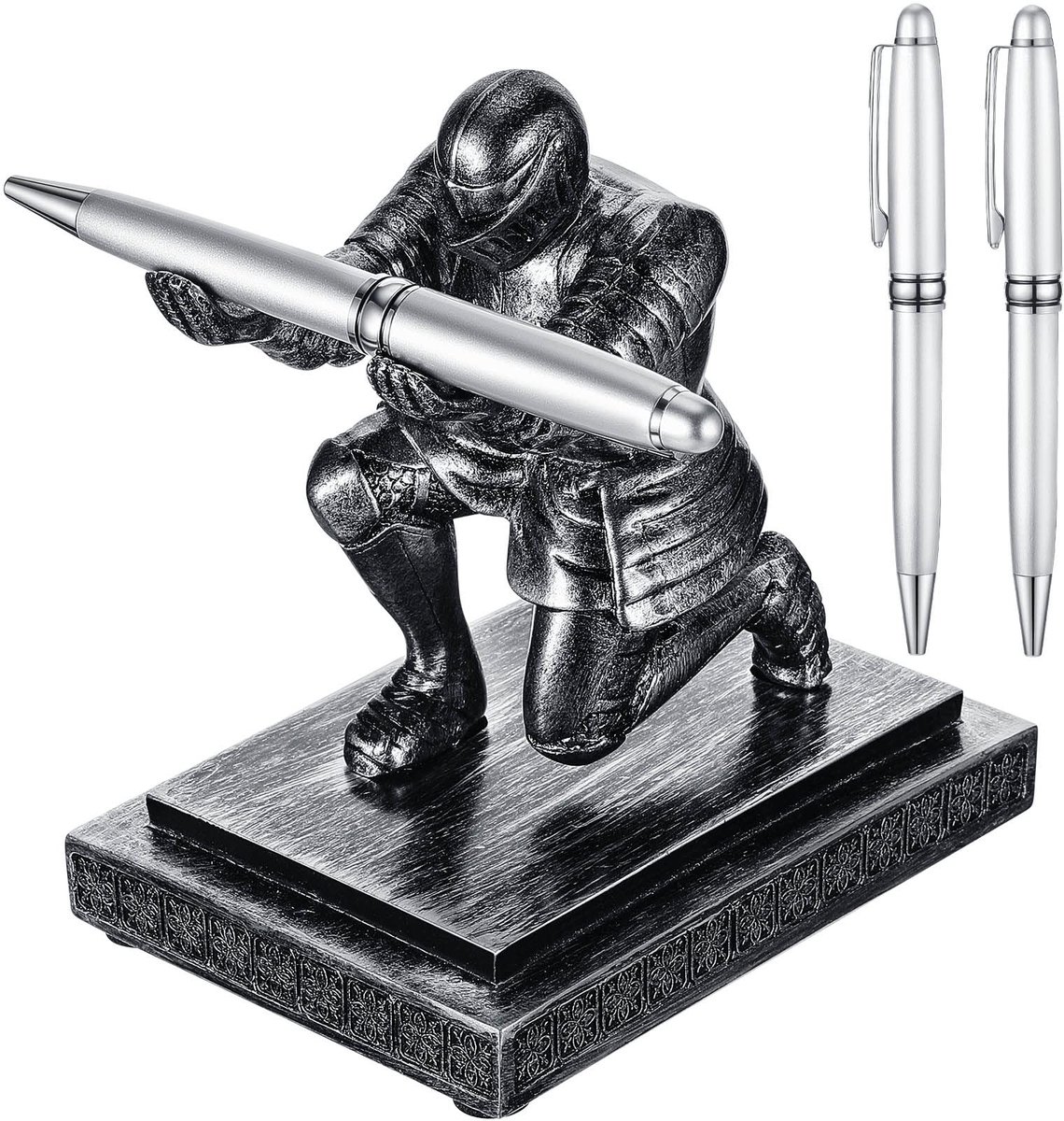 Omgoods - Knight Penhouder met 2 Pennen - Grappige Bureau Organizer voor Thuis en Kantoor