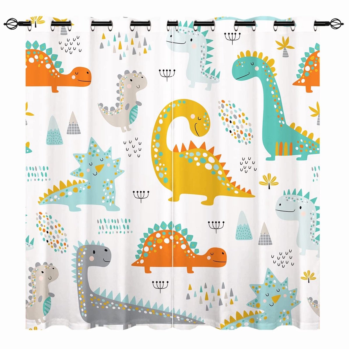 Omgoods - Dinosaur Kinder Curtains - Blackout Gordijnen voor Kinderkamers