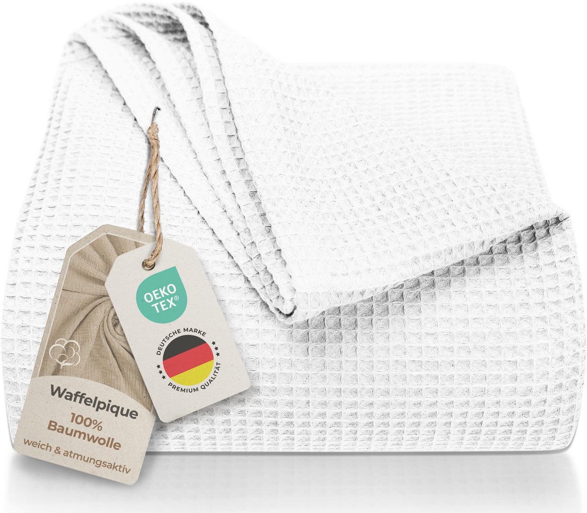 Omgoods - Premium Bedspread 240 x 260 cm - Waffle Pique Katoenen Dekbed