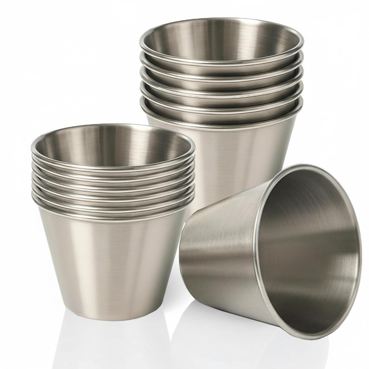 Omgoods - Pudding Mould - Set van 12 Individuele Bakvormen - Ø8 cm