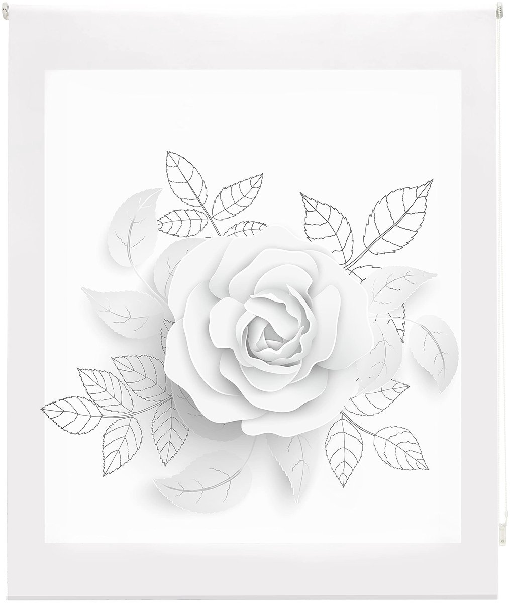 Omgoods - Digitale Rolgordijn Translucent Roze 150 x 180 cm - Milieuvriendelijk Ontwerp