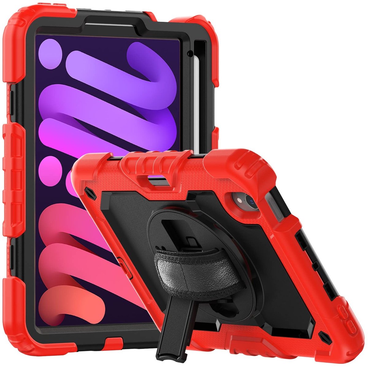 Omgoods - 4-in-1 Case voor Apple iPad Mini 6 (2021) - Schokbestendige Bescherming + Standfunctie