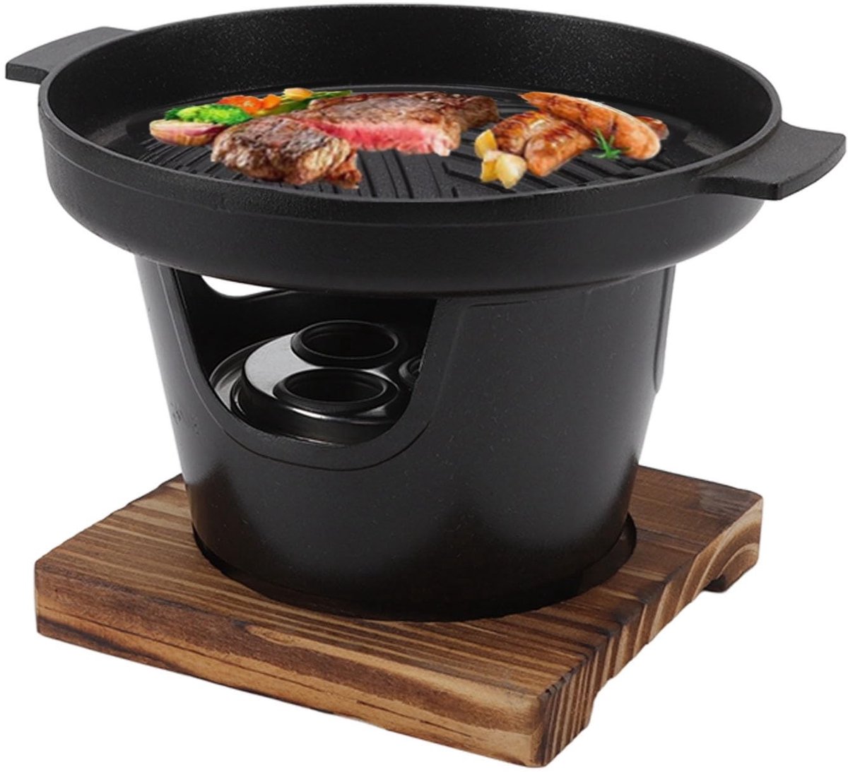 Omgoods- Barbecue Rookloze Mini Grill - Tafelblad Grill - Draagbare BBQ - Geschikt voor Camping/Picknick - Eenvoudig te Monteren - Milieuvriendelijk