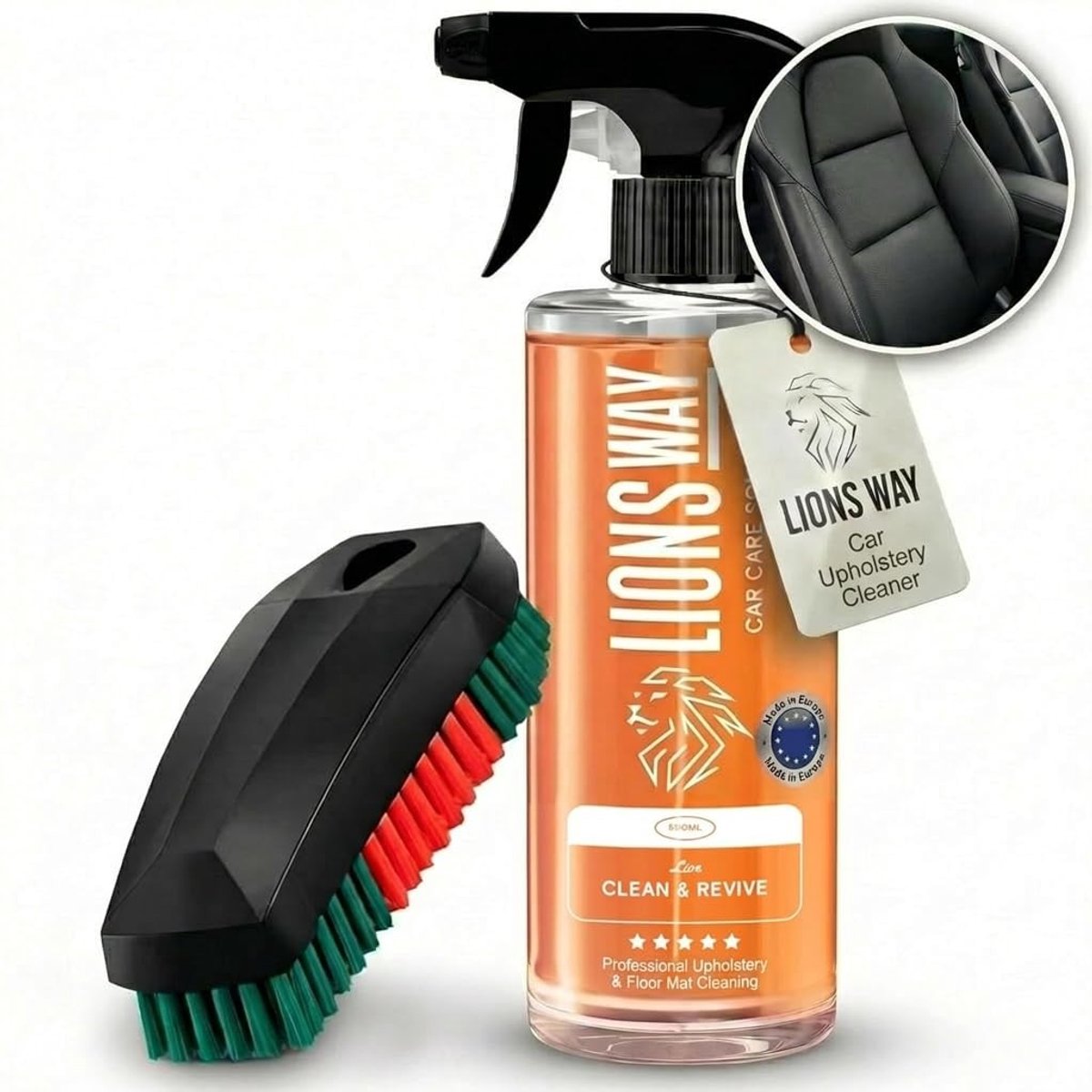 Omgoods - Professionele Auto Bekleding Reiniger met Actieve Schuim - Voor Textiel, Leer en Vloerkleden (500ml)