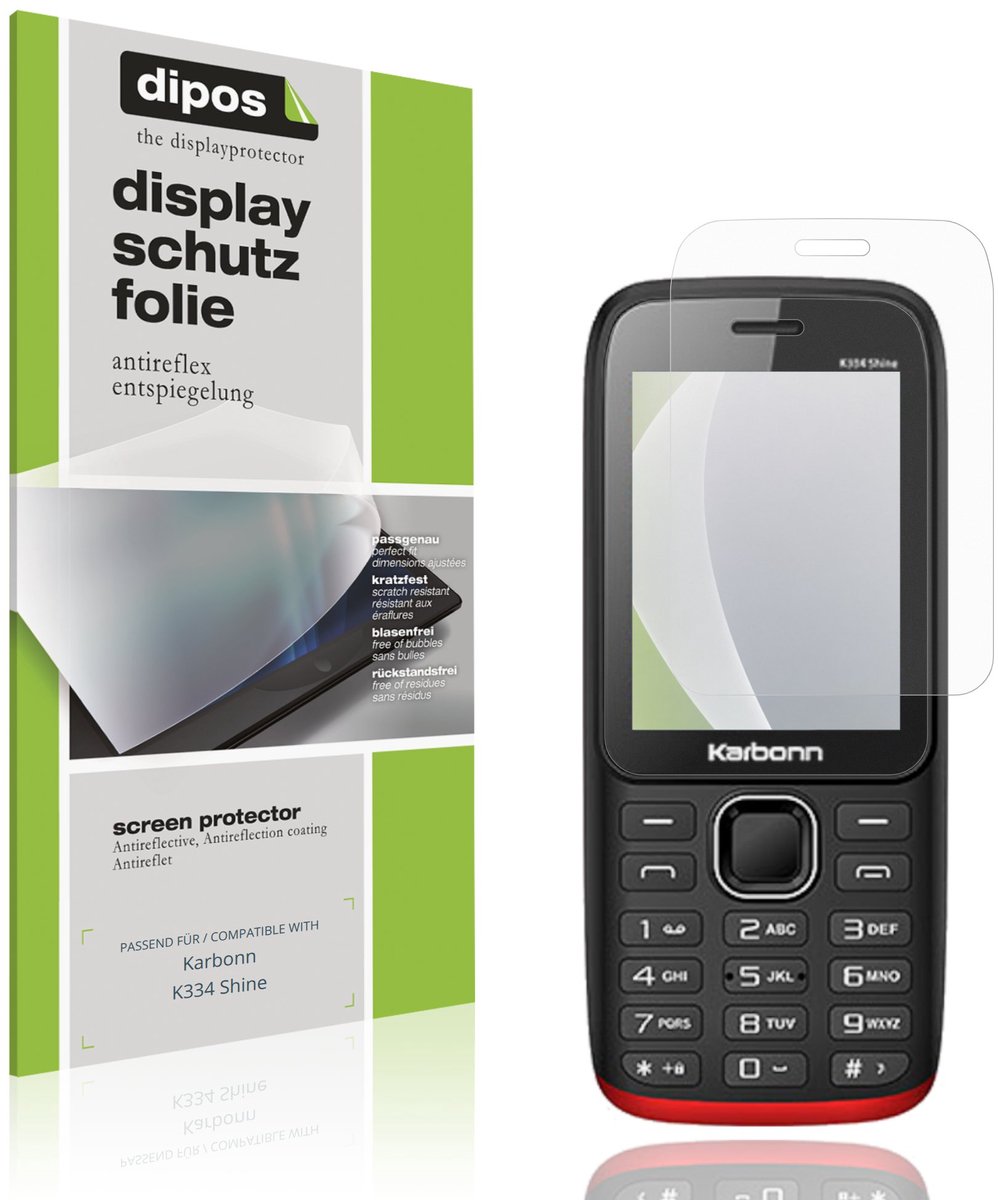 dipos – 4x Matte Beschermfolie geschikt voor Karbonn K334 Shine | Krasbestendige & antireflecterende Screenprotector Ultra-Thin