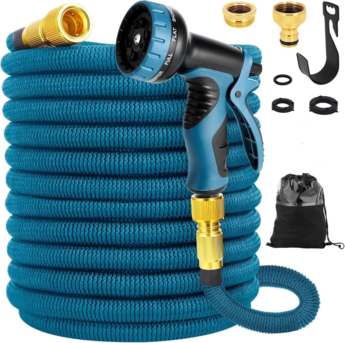 Omgoods - Uittrekbare Tuinslang 75ft met Multifunctionele Spraykop
