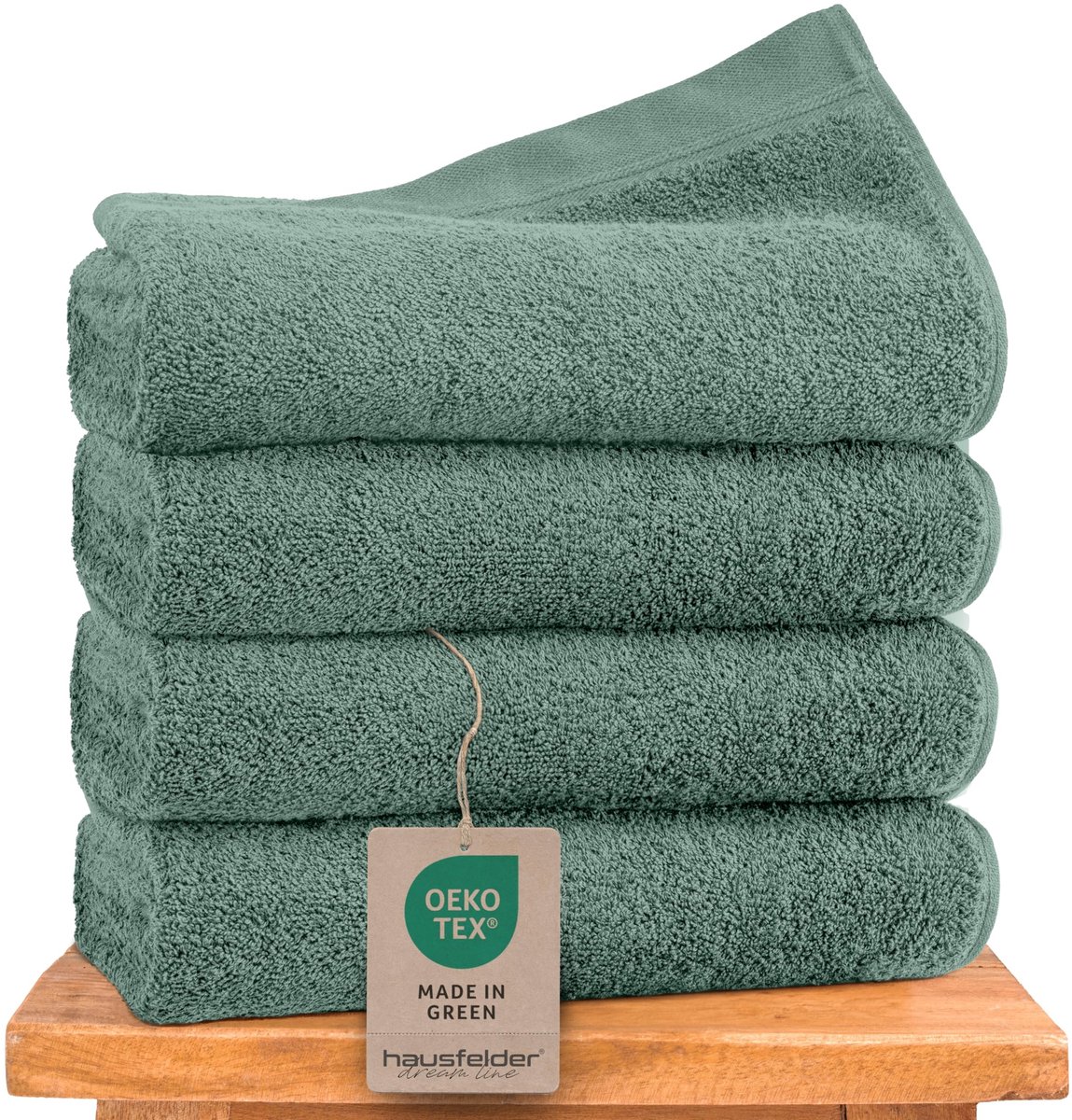 Omgoods - Premium Handdoeken 50 x 100 cm Set van 4 - Lichtgroen