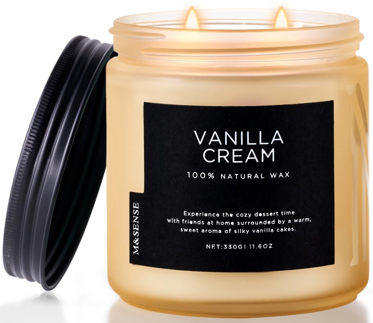 Omgoods - Vanille Geurkaarsen voor Thuis, 325ml Natuurlijke Sojawas