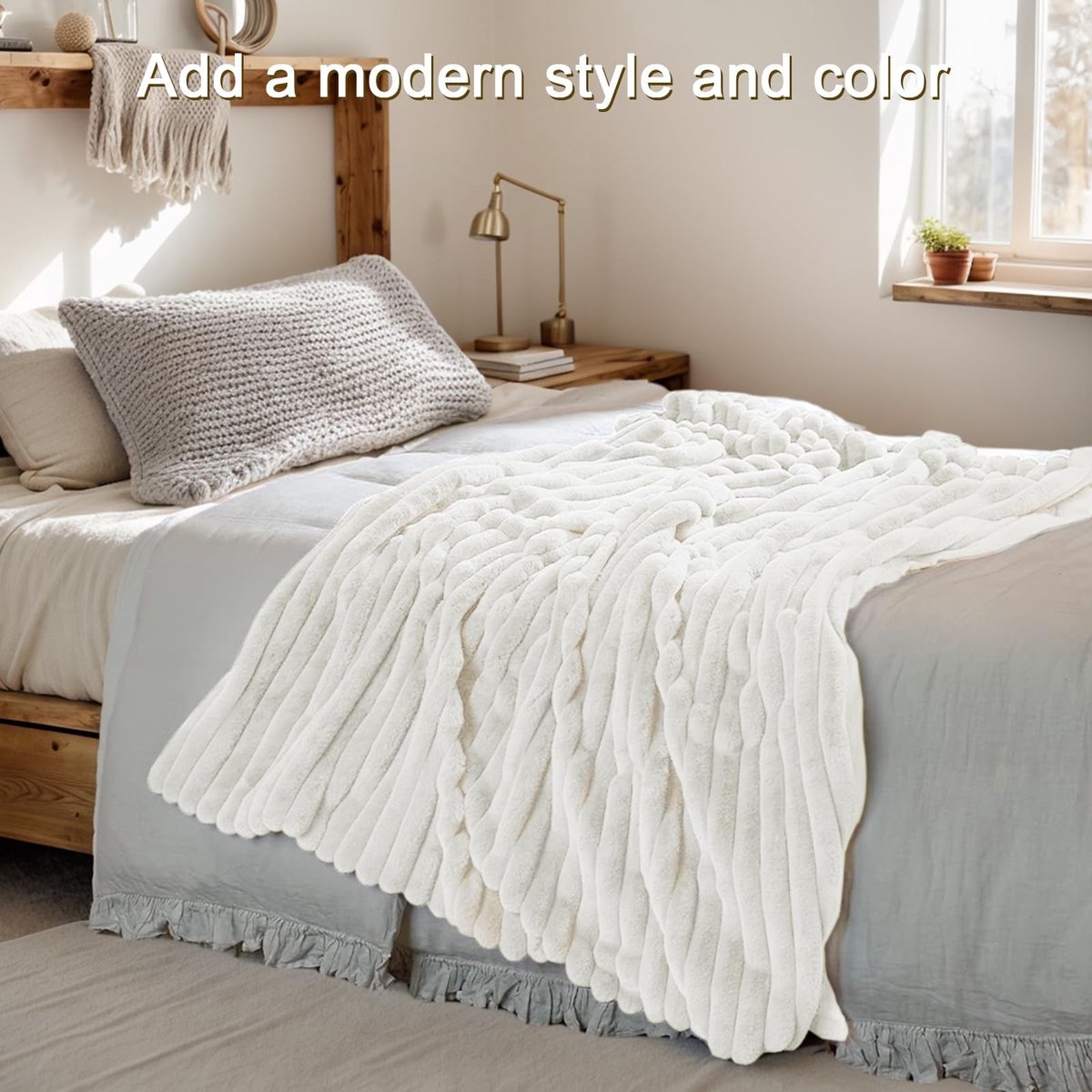 Omgoods - Cuddly Pluche Deken 160 x 200 cm - Super Zacht en Warm